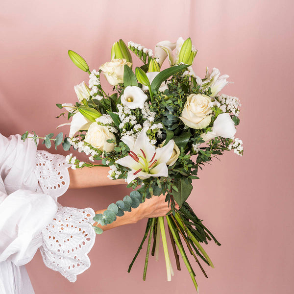 White and Green Serenity Bouquet - Pavia Flowers